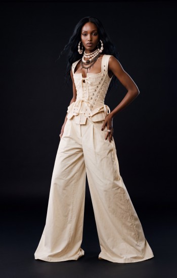Ivory Lattice pants