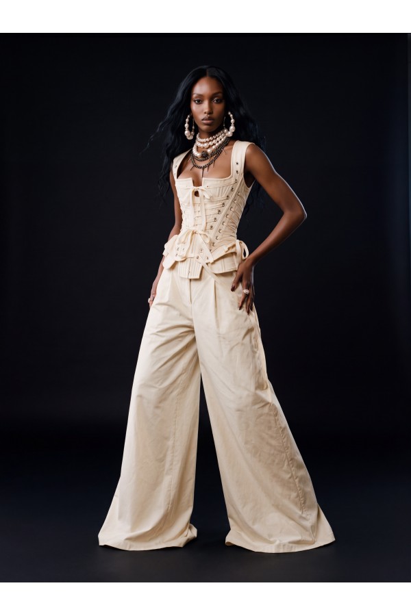 Ivory Lattice pants