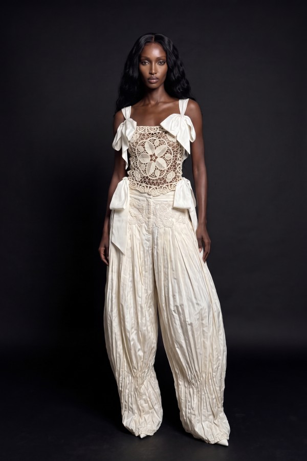 Ivory Veil Pants