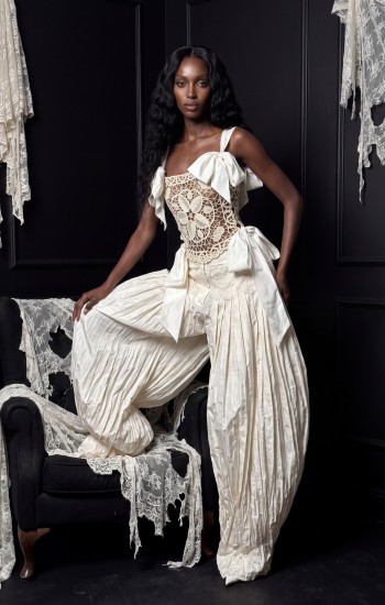 Ivory Veil Pants