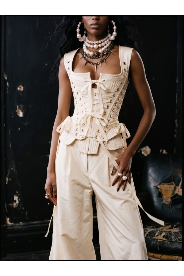 Ivory Lattice corset